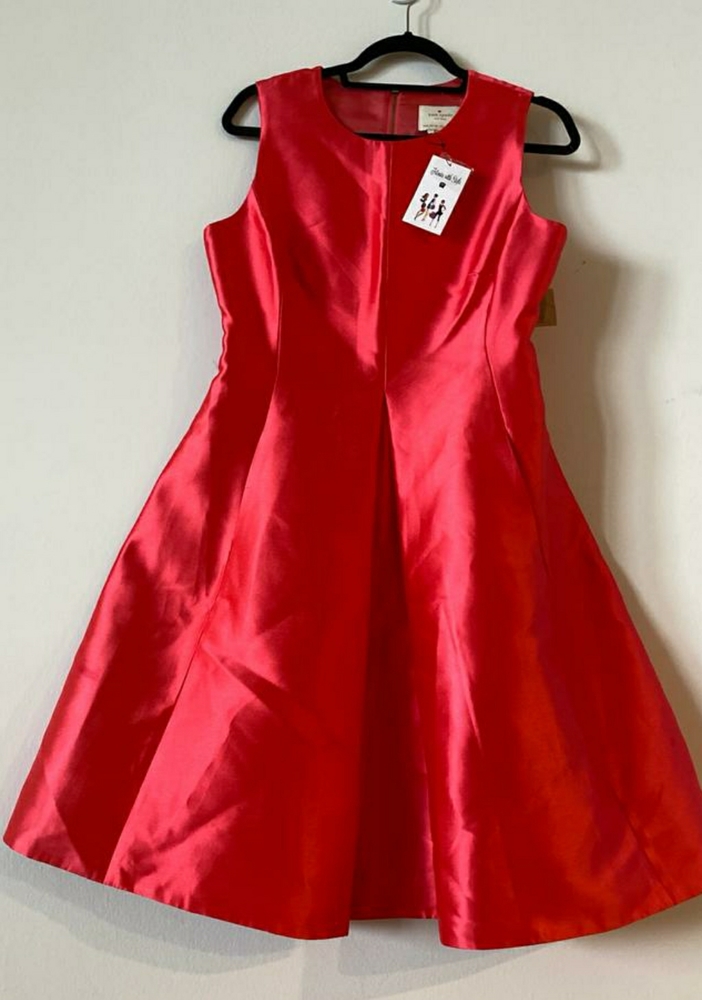 Kate Spade Iridiscent pink tailored flare dress